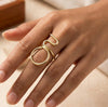 Aura Abstract Wire Statement Ring - Anti Tarnish