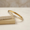 Baguette Crystal Anti-Tarnish Gold Plated Bangle Bracelet