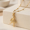 Ballerina Pendant Necklace - Anti-Tarnish Gold-Plated