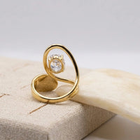 Korean Open Wrap Statement Ring - Anti Tarnish Gold Plated