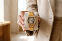 Bubble Time Crystal Studded Anti-Tarnish Gold Plated Watch