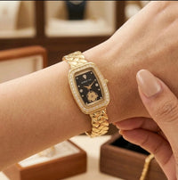 Vintage Bubble Time Anti-Tarnish Gold Plated Watch for Women