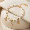 Butterfly Pearl Charm Bracelet | Anti-Tarnish Fashion Jewelry