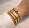 The Celestial Emerald Gold-Plated Bracelet Stack