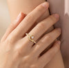 Celestial Moon & Heart Pearl Ring | High-Quality Korean Fashion Ring