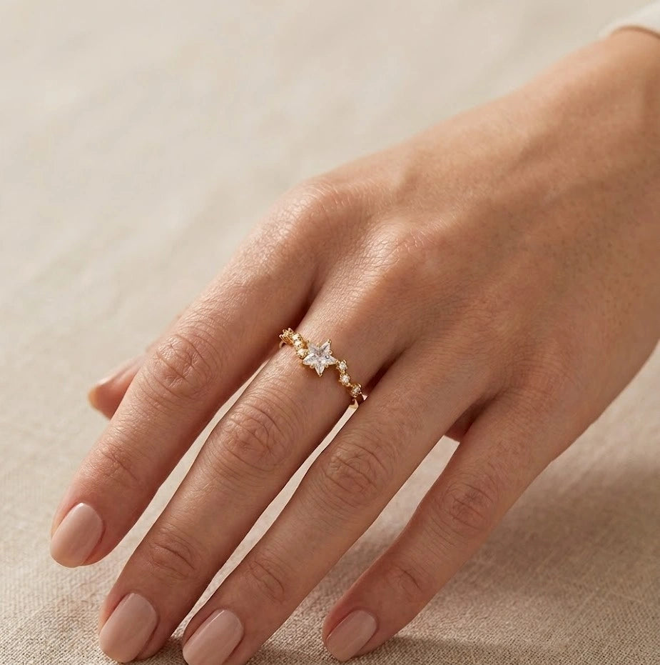 Celestial Star Crystal Dainty Ring - High Quality Fashion Jewelry