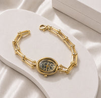 Anti-Tarnish Gold Plated Leopard Dial Chain Watch Bracelet | Moncheri Jewels