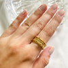 Layered Chain Link Pave Ring - High Quality Gold Fashion Jewelry