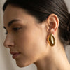 Chunky Gold Hollow Teardrop Statement Earrings