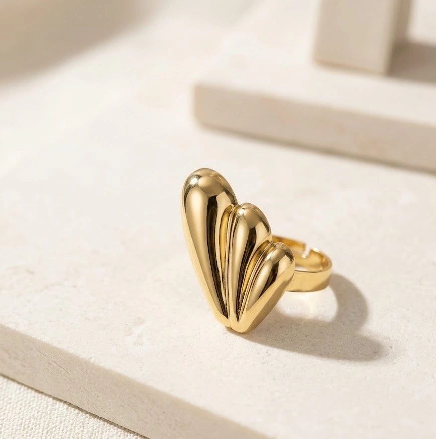Chunky Layered Statement Ring - Anti Tarnish Fashion Jewelry