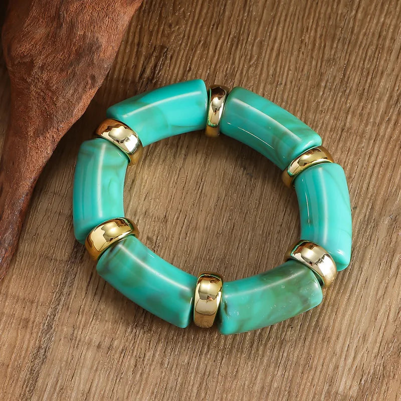 Turquoise Chunky Bead Statement Bracelet | High Quality Boho Jewelry