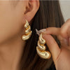 Chunky Swirl Statement Earrings - Anti Tarnish Gold Plated