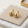 Chunky Teardrop Stud Earrings - Anti-Tarnish Gold Plated