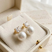 Classic Pearl & Crystal Drop Earrings | Premium Fashion Jewelry