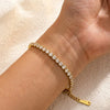 Anti-Tarnish Gold Plated Tennis Bracelet | Sparkling Crystal Korean Style