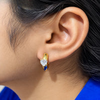 Anti-Tarnish Gold-Plated Chunky Heart Hoop Earrings