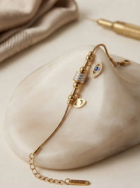 Evil Eye Charm Anti Tarnish Gold Plated Bracelet