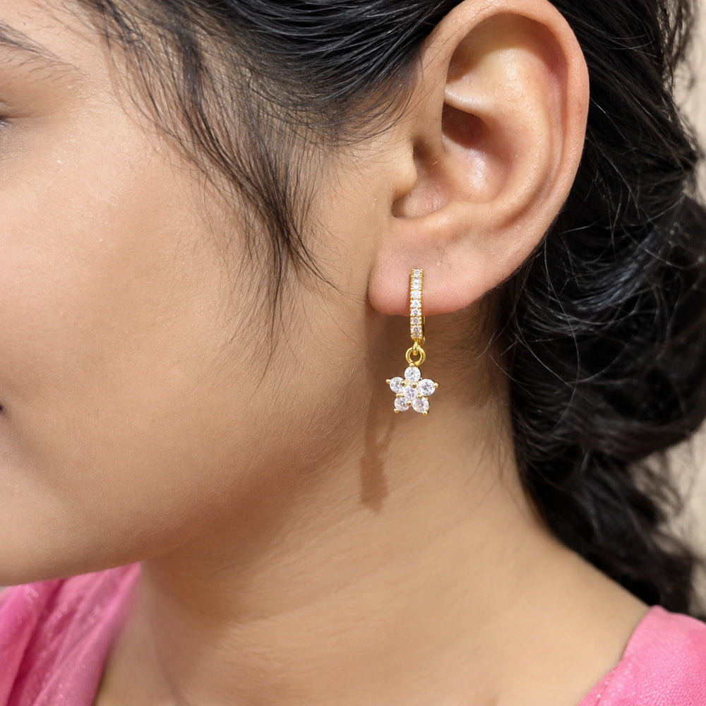Star Charm Earrings - Anti Tarnish Gold Plated | MonCheri