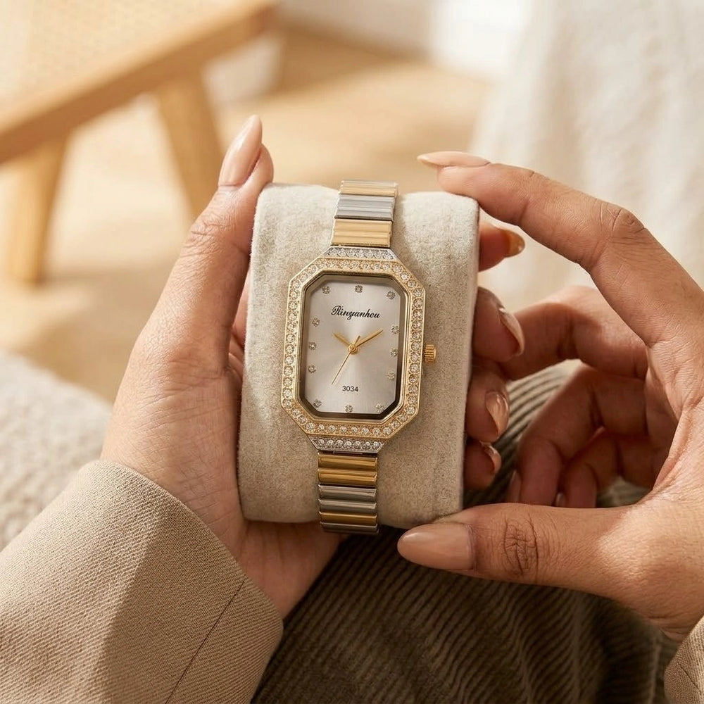 The 'Old Money' Two-Tone Watch - Anti-Tarnish Gold Plated | Moncheri Jewels