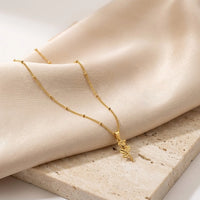 Rose Pendant Anti-Tarnish Gold Plated Necklace for Women