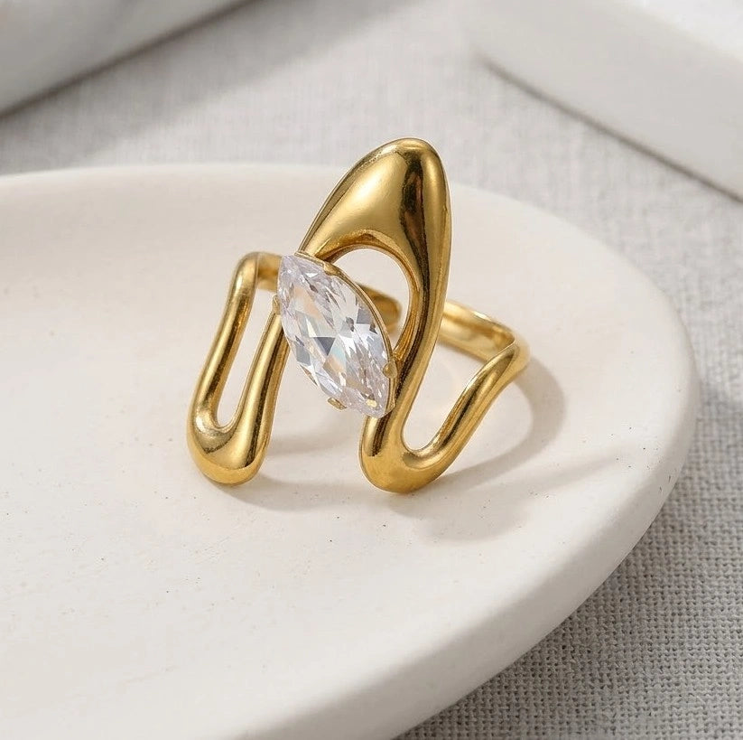 Marquise Cut Statement Ring - Anti Tarnish Fashion Jewelry