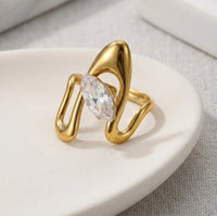 Marquise Cut Statement Ring - Anti Tarnish Fashion Jewelry