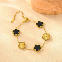 3-Piece Anti-Tarnish Gold Plated Bracelet Stack | Clover & Knot Charm Combo