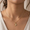 Crescent Moon Necklace | Anti Tarnish Gold Plated Celestial Pendant