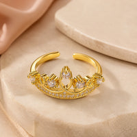 Crown Princess Ring - Anti Tarnish Gold Plated