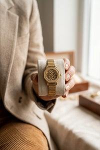 MonCheri Gold Plated Leopard Print Dial Analog Watch – Anti-Tarnish & Waterproof Accessory for Women