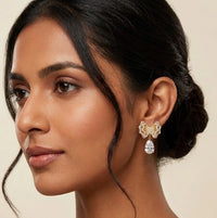 Butterfly Drop Earrings - Gold-Plated Crystal Pear Drop Fashion Earrings for Women
