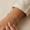 Crystal Bow & Vine Anti-Tarnish Gold-Plated Bracelet | Dainty Women's Jewelry-Tulip
