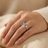 Crystal Butterfly Fashion Ring - High Quality Silver Tone | Moncheri
