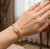 Layered Baguette Crystal Cuff Bracelet - Anti Tarnish Fashion Jewelry