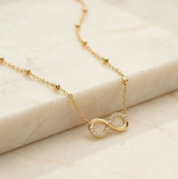 Infinity Charm Anti-Tarnish Gold-Plated Necklace
