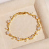 Tulip Crystal Vine Leaf Bracelet - Premium Anti Tarnish Fashion Jewelry