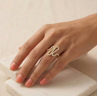 Curved Wave Pave Crystal Ring | High Quality Fashion Ring