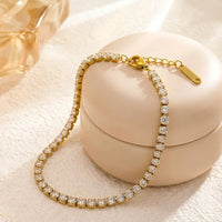 Old Money 3-Piece Bracelet Stack - Anti-Tarnish Gold Plated Clover, Nail & Tennis Set