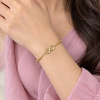 Infinity Charm Anti Tarnish Gold Plated Bracelet - Minimalist