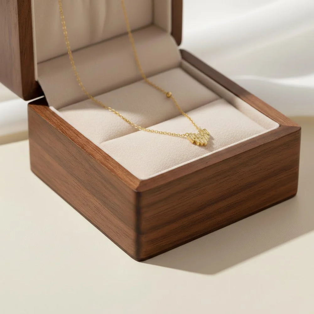 Heart Necklace | Anti-Tarnish Textured Pendant Chain | Korean Minimalist Jewelry