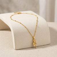 Rose Pendant Anti-Tarnish Gold Plated Necklace for Women