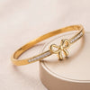 Dainty Bow Cuff Bracelet | Anti-Tarnish Gold Plated Bangle