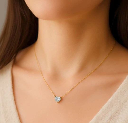 Minimalist Heart Pendant Necklace - Anti Tarnish Gold Plated