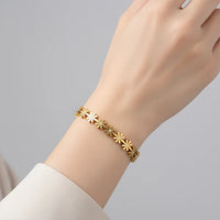The 'Main Character' Stack | Gold-Plated Daisy & Nail Bracelet Combo