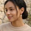 Crystal Floral Drop Earrings | Anti-Tarnish Gold Plated