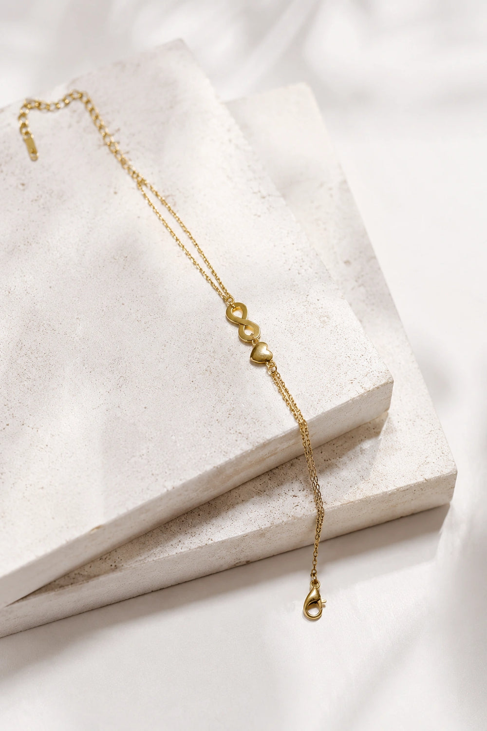 Infinity Heart Anti-Tarnish Gold-Plated Bracelet | Minimalist Everyday Jewelry
