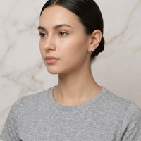 Lotus Blossom Crystal Stud Earrings - Anti-Tarnish Gold Plated