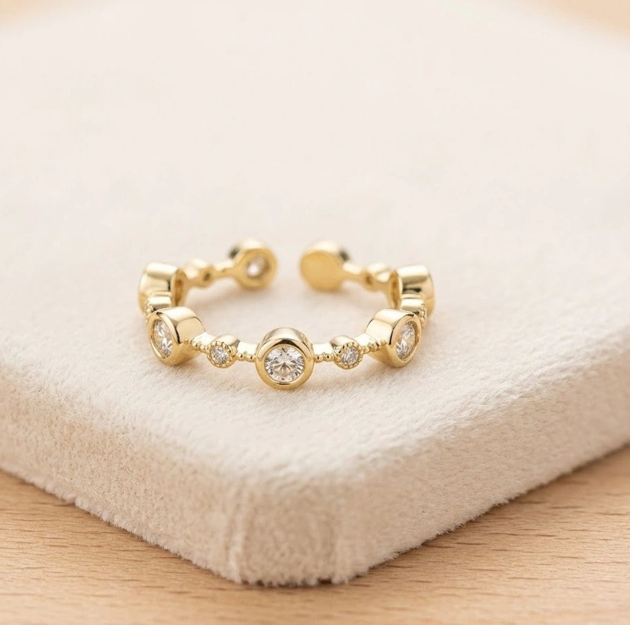Vintage Bezel Crystal Stacking Ring | High Quality Fashion Jewelry