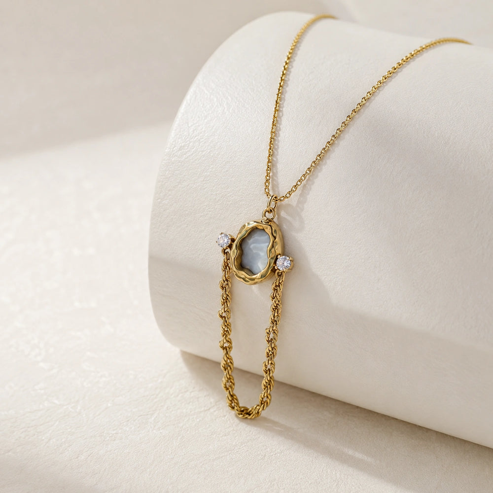 Anti Tarnish Gold Plated Minimalist Pearl Pendant Necklace