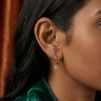 Korean Spiral Star Charm Earrings - Anti Tarnish Gold Plated